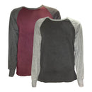 Promotional 2 Pack - Men's Crew Neck  -  Fleeced Lined Cotton Sweatshirt Tops Two Tone