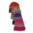 4 Pack Women's Thermal Fleece Lined Winter Insulated Cuff Beanie Hat