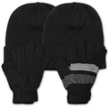Women's 2 Piece Set Hat & Gloves for Men Women in Solid and Lines Color 2 Pack