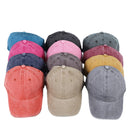 Plain Dyed Washed 100% Cotton Adjustable Baseball Cap Women & Men