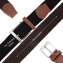 3 Pack Casual Unisex Braided Belt- Elastic Fabric Stretch Web Canvas Woven For Men And Women