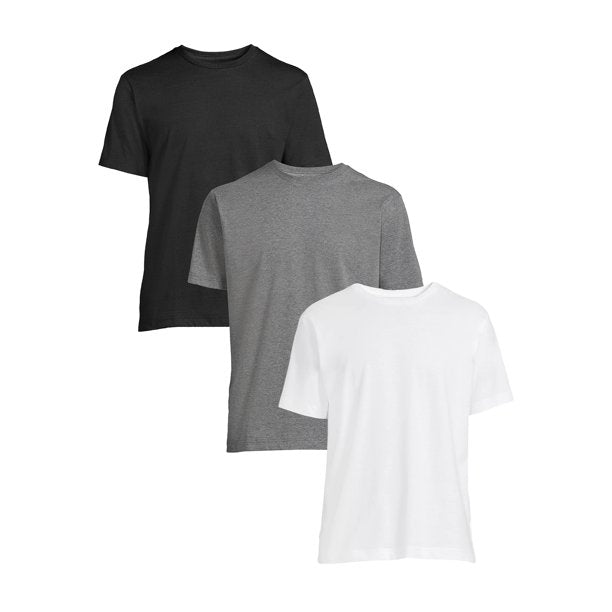 3-6 Pack Men's 100% Cotton Tagless Crew Neck T-Shirt Undershirt Tee