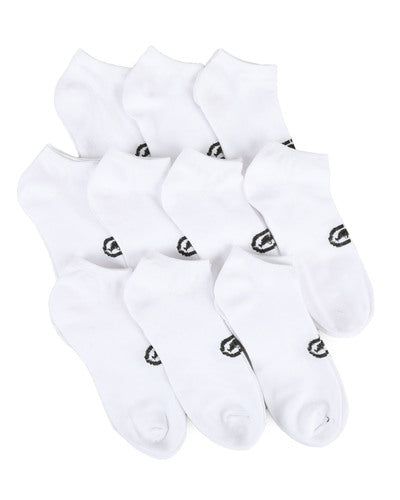 10 20 or 30 Ecko Unltd Men's Basic White Quick Dry No Show Athletic Socks