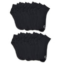 10-20 Pairs of Ecko Men's Basic Quick Dry Quarter High Athletic Socks 10-13