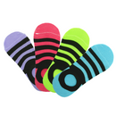 6-12 Pairs Women's Ankle Boat Liner Invisible No Show Low Cut Stripe Socks 9-11