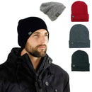 Men's Women's Unisex Cap Thermal Baggy Beanie Lifestyle Winter Fleece lined Hat Skull