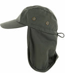 Fishing boating hiking army military snap brim hat with ear and neck flap
