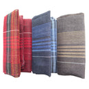 New Mens 3-Pack Handkerchiefs 100% Cotton Classic Hankies Hankerchief Colored Stripes