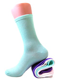 Women's Solid Multi Neon Colorful Cotton Crew Casual Socks