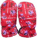 Magg Kids Toddlers Fleece Lined Winter Snow Print Glove Waterproof Mittens