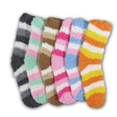 Kid's Super Soft Toasty Plush Warm Fuzzy Striped Cotton Winter Children Casual Socks