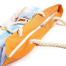 2 Pack Women's Colorful Canvas Tote Beach Bag With Double Rope Handle - Random 2 Pack