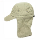 Fishing boating hiking army military snap brim hat with ear and neck flap