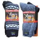 Polar Extreme Xtralite Thermal Lightweight Fleece Lined Acrylic Winter Socks 2-Pack