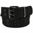 ANNA CAVALARY 100% Cotton Canvas Belt Double Hole For Men Women Buckle Jean