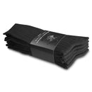 Beverly Hills Polo Club Mens Classic Ribbed Black Business Dress Socks Size 10-13