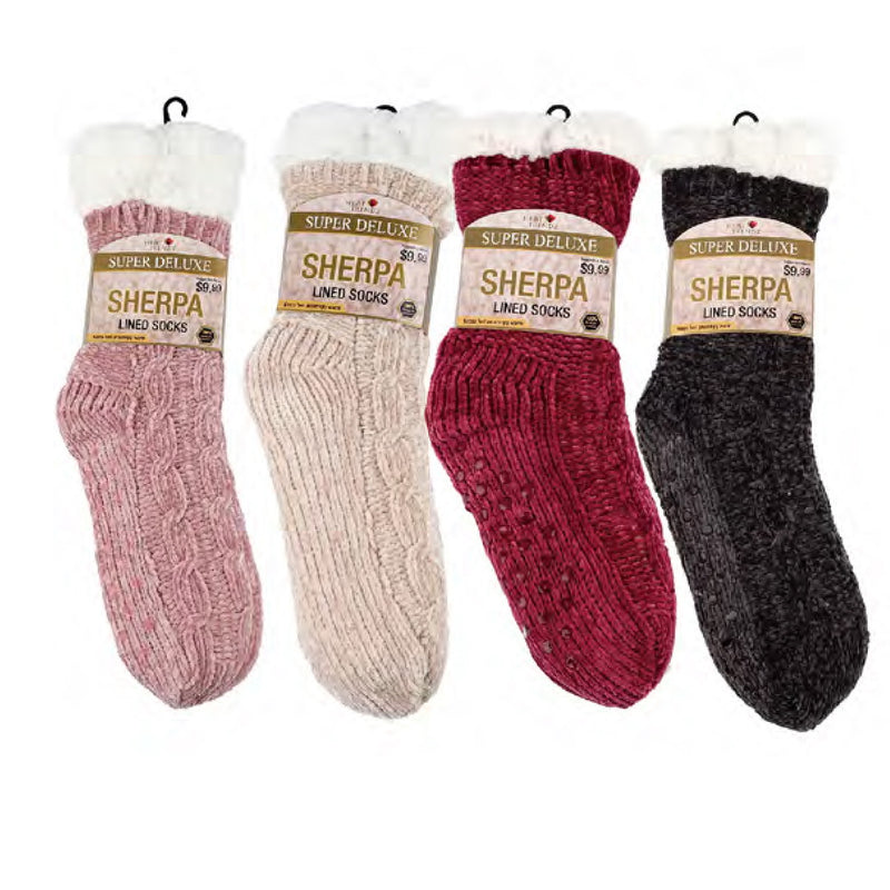 Bestag 5 Pairs Fuzzy Slipper Socks for Women Fluffy Warm Non Slip