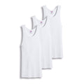 Value Packs of Men's Big And Tall Black & White Ribbed 100% Cotton Tank Top A Shirts Undershirt
