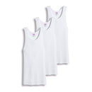 Value Packs of Men's Big And Tall Black & White Ribbed 100% Cotton Tank Top A Shirts Undershirt