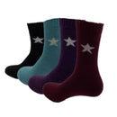 4 Pairs of Women's Thermal Soft Comfort Thick Casual Warm Lamb Wool Crew Socks