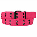 ANNA CAVALARY 100% Cotton Canvas Belt Double Hole For Men Women Buckle Jean